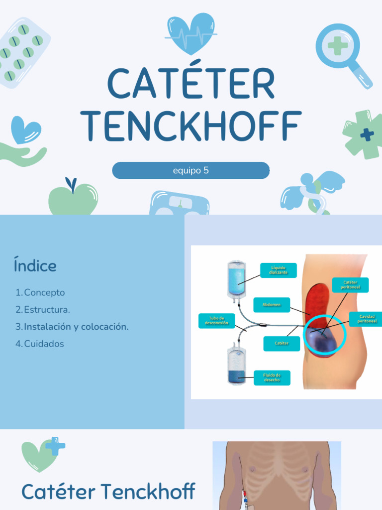 Catéter Tenckhoff: Guía de Diálisis Peritoneal | PDF | Especialidades ...
