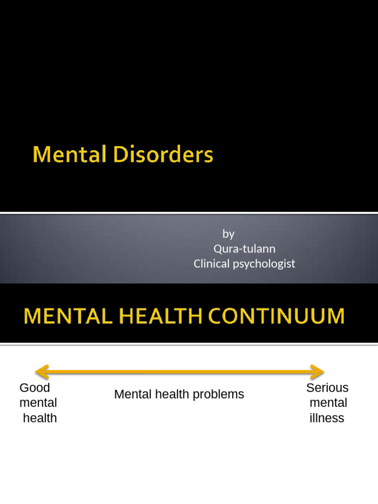 Understanding Mental Health Disorders | PDF | Mental Disorder | Anxiety