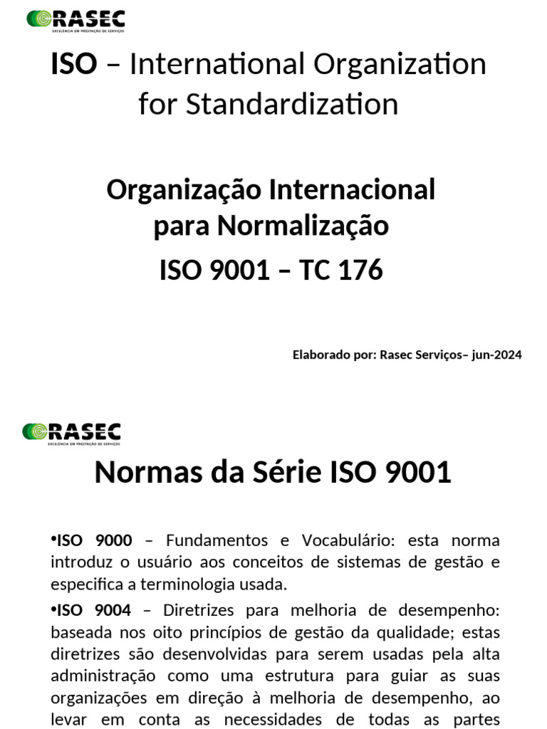Normas ISO 9001: Guia de Certificação | PDF | Gestão de qualidade ...