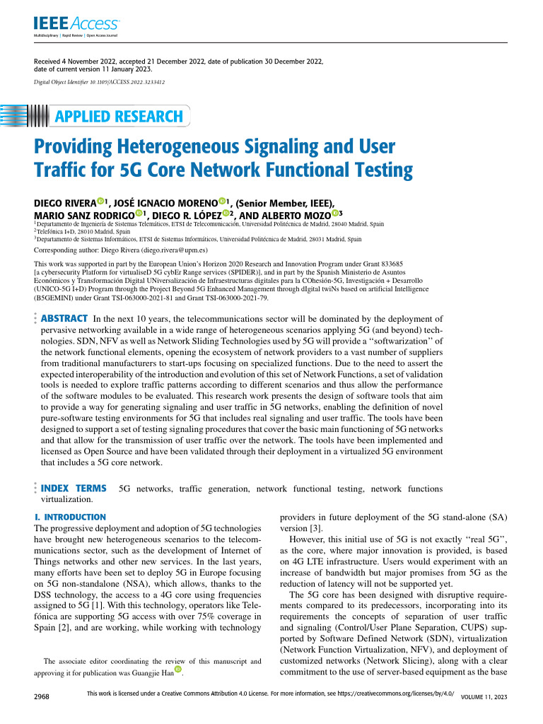 5G Core Network Testing Tools Development | PDF | Computer Network | 4 G