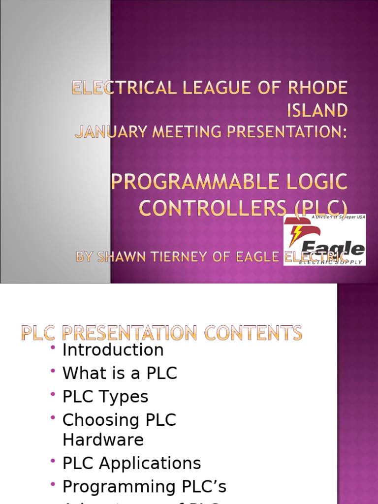 PLC Basics Presentation | PDF | Programmable Logic Controller | Input ...