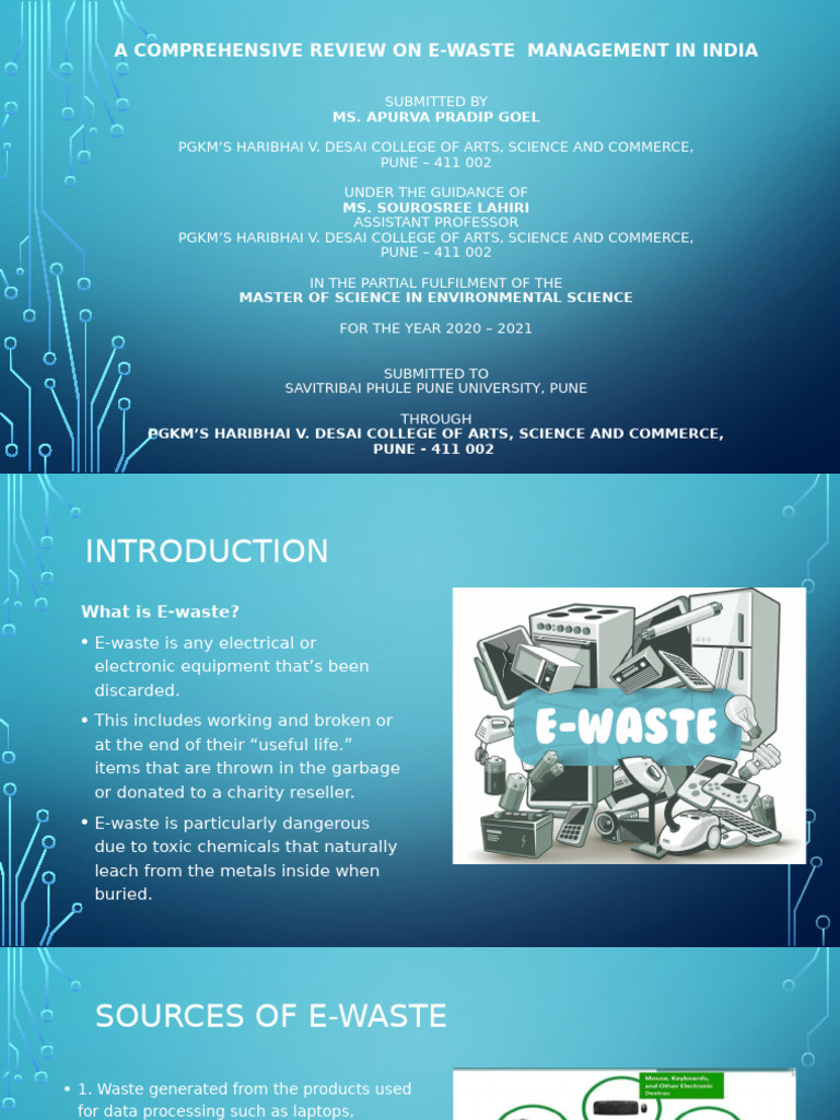 E-Waste Management Strategies in India | PDF | Electronic Waste | Recycling