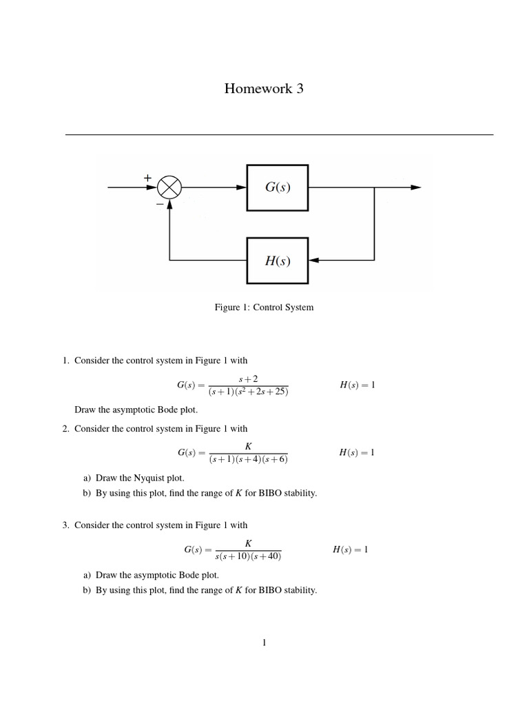 Control Systems Bode & Nyquist Plots | PDF