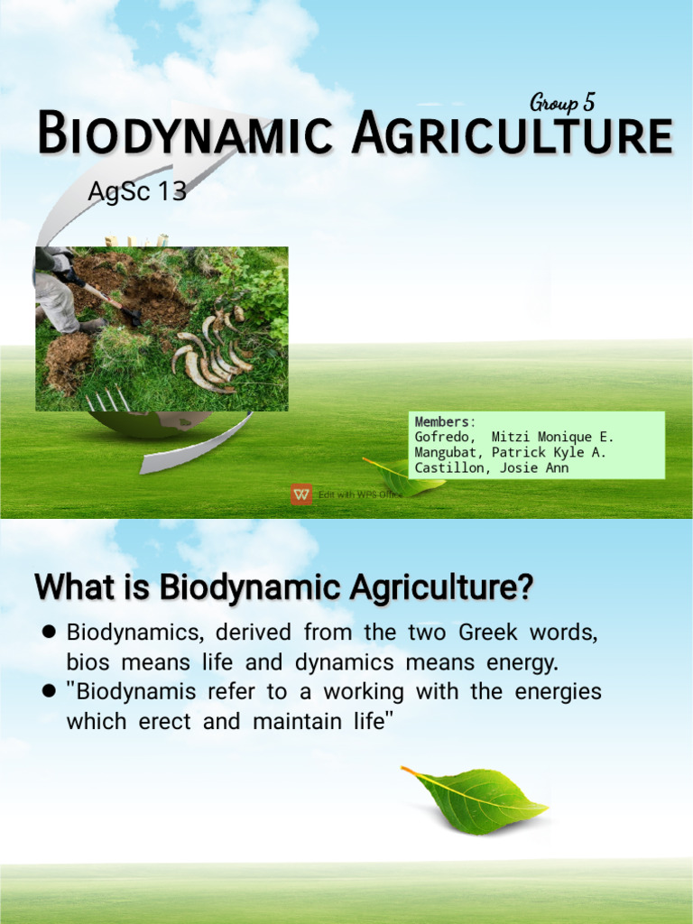 C069 - Group 5 Biodynamic Agriculture1 | PDF | Agriculture | Crop Rotation