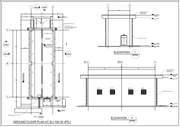 Ground Floor Plan and Elevations | PDF | Architectural Elements ...