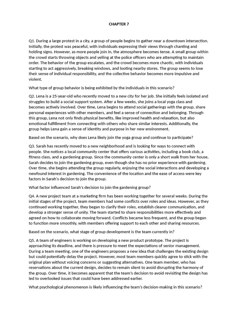 Group Behavior and Dynamics Explained | PDF | Psychology ...