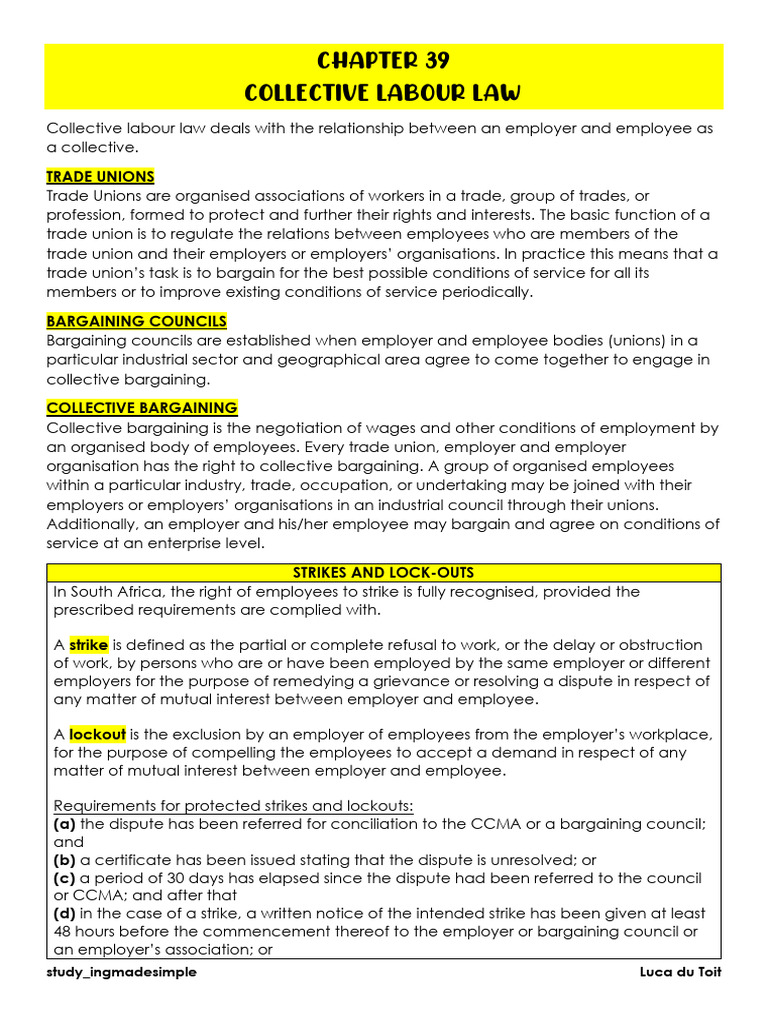 Understanding Collective Labour Law | PDF | Labour Law | Employment