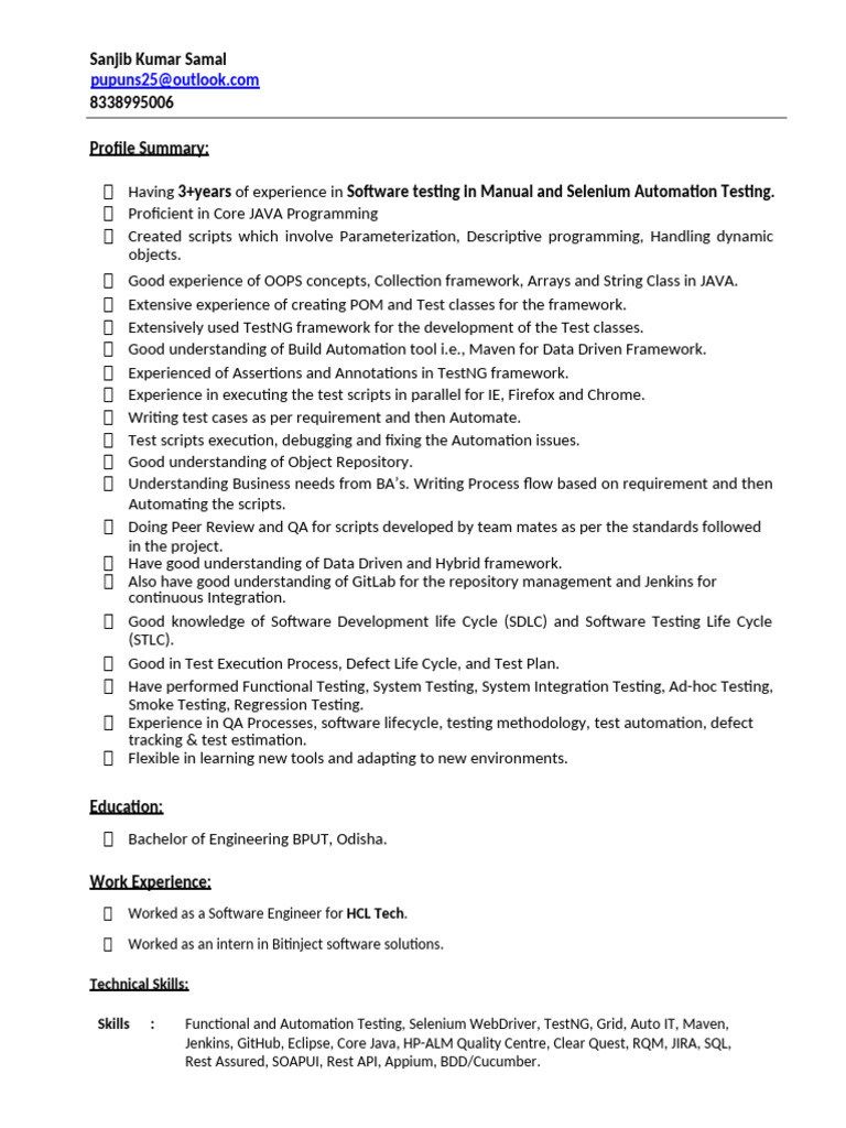 Software Testing Expert with Java Skills | PDF | Selenium (Software ...
