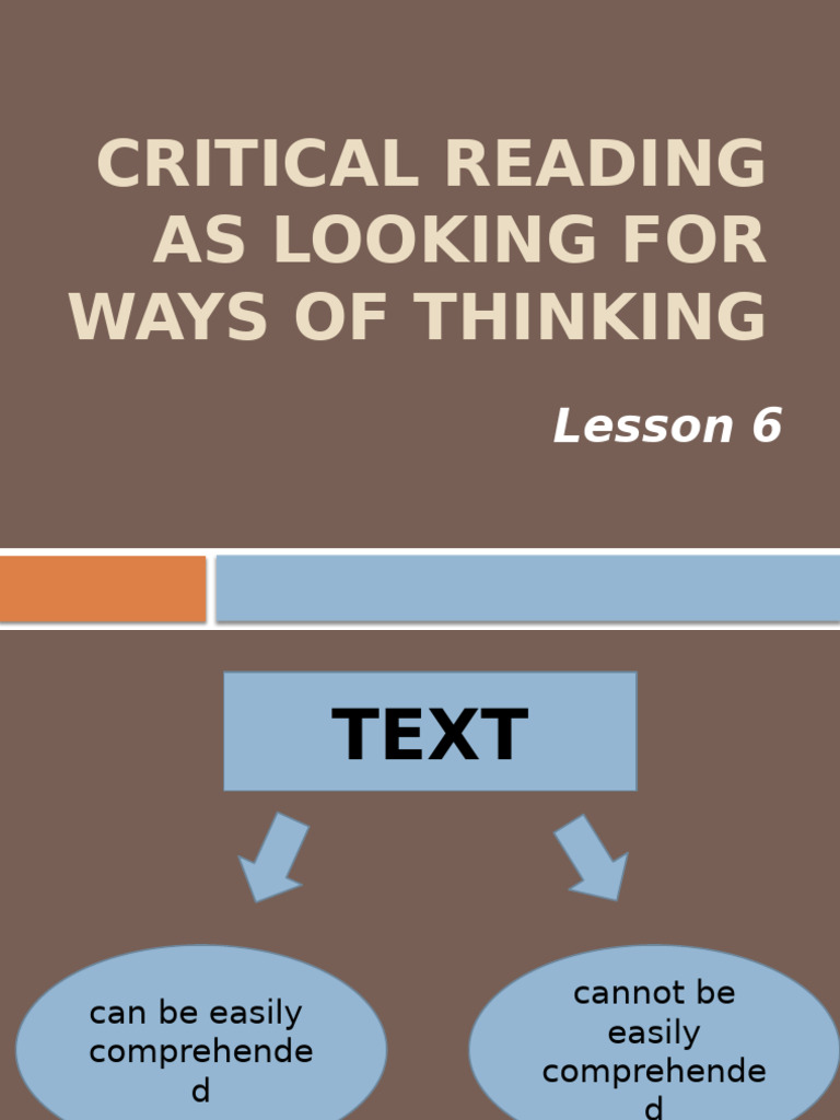 Critical Reading and Thinking Skills | PDF | Thought | Semantics