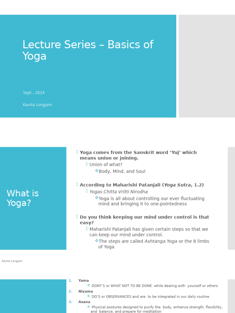 Yoga Basics: Understanding Ashtanga Yoga | PDF | Asana | Hindu Prayer ...
