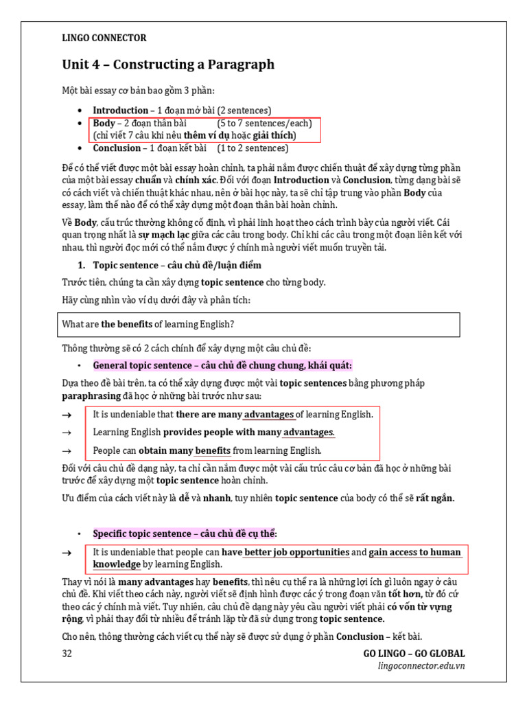 Forming A Paragraph | PDF