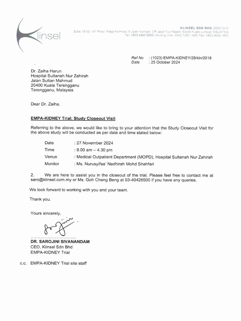 Study Closeout Visit | PDF