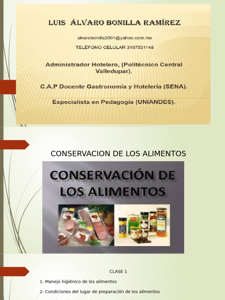 Conservación y Manejo de Alimentos | PDF | Alimentos | Carne