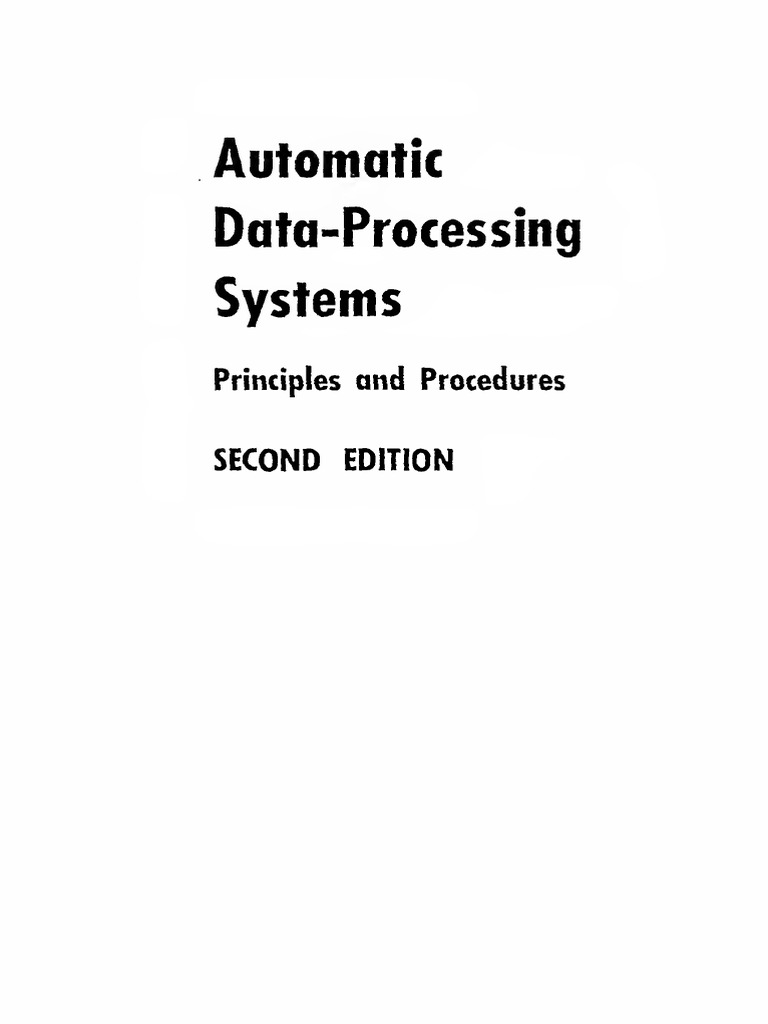 Automatic Data Processing Systems | PDF | Computer Programming | Data ...