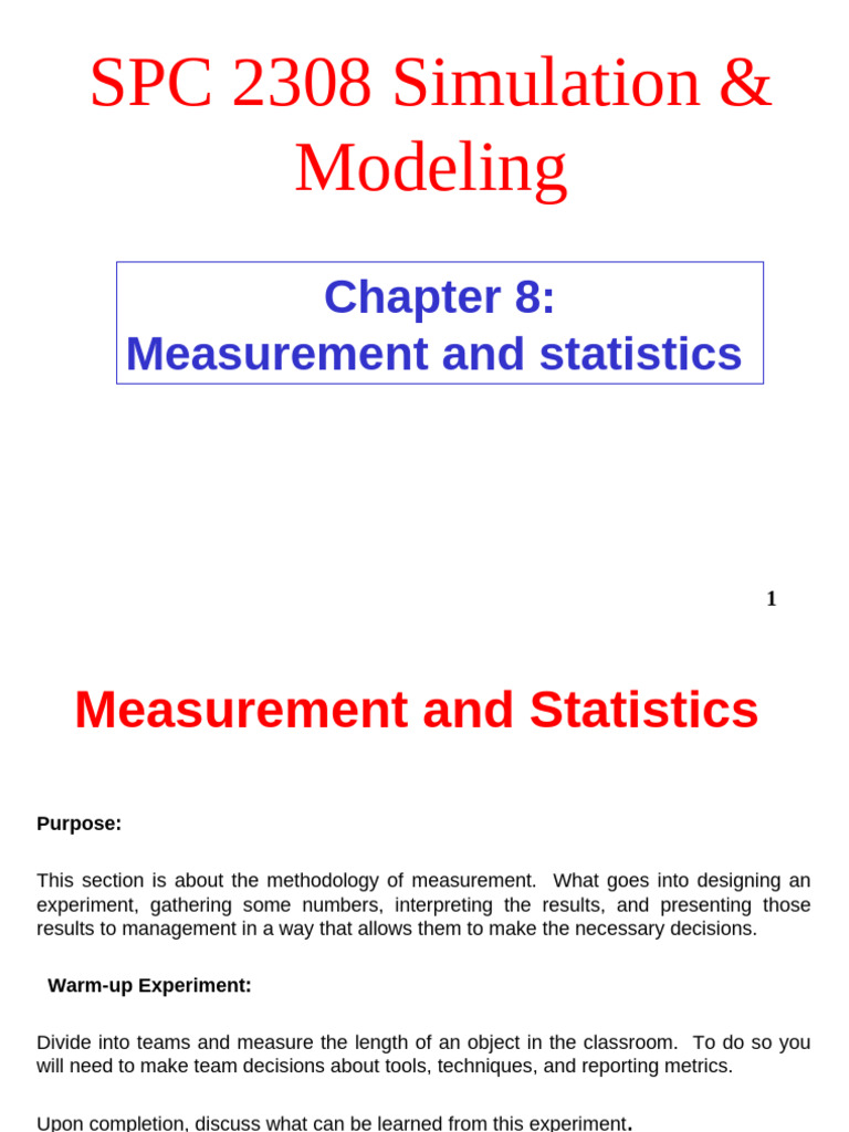Chapter 10 Measurement and Statistics | PDF | Statistics | Accuracy And ...