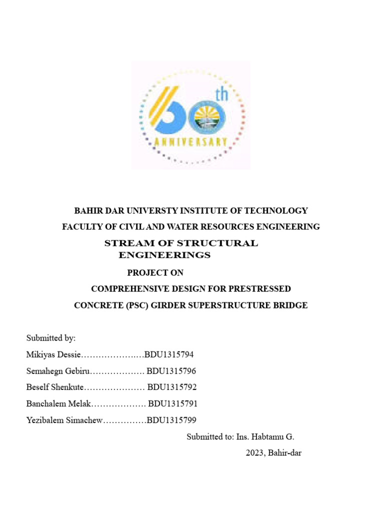 Bridge Engineering Project - Final Two Span 35m Length Each | PDF ...