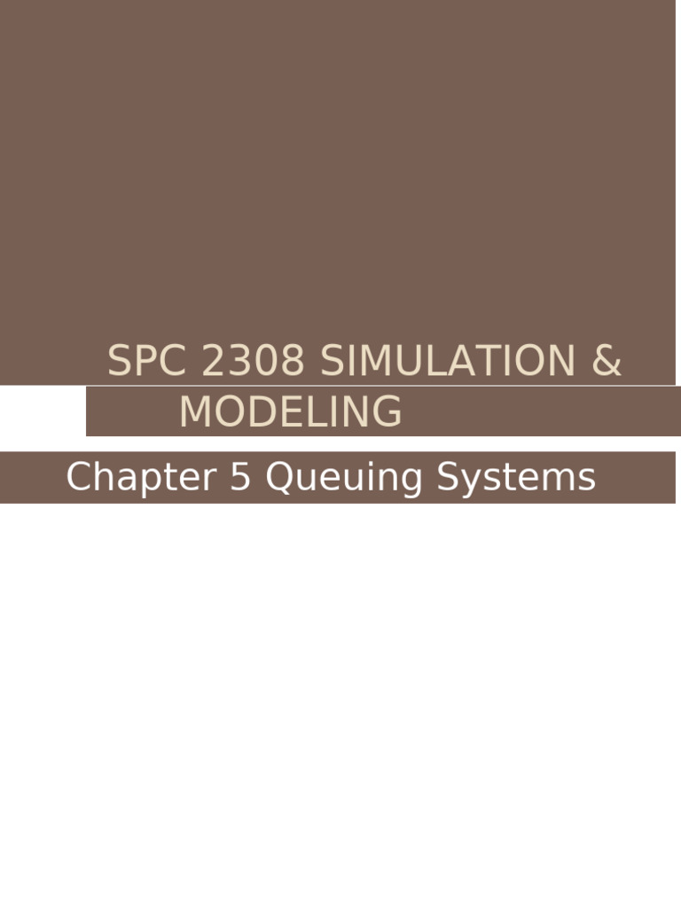 Queuing Systems in Simulation & Modeling | PDF | Applied Mathematics