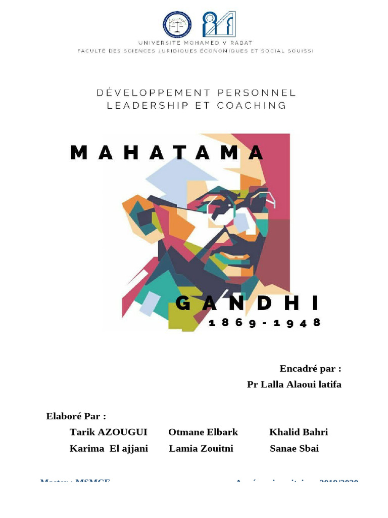 Leadership et Non-violence de Gandhi | PDF | Mahatma Gandhi | Non-violence