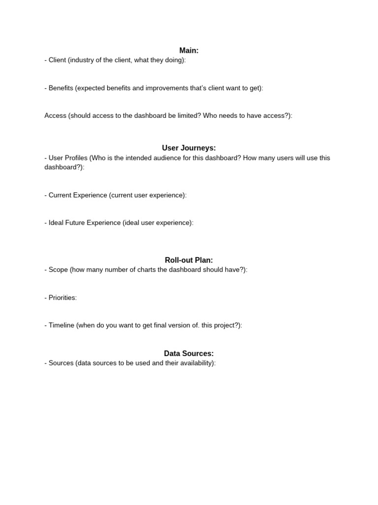 Dashboard Development Project Overview | PDF