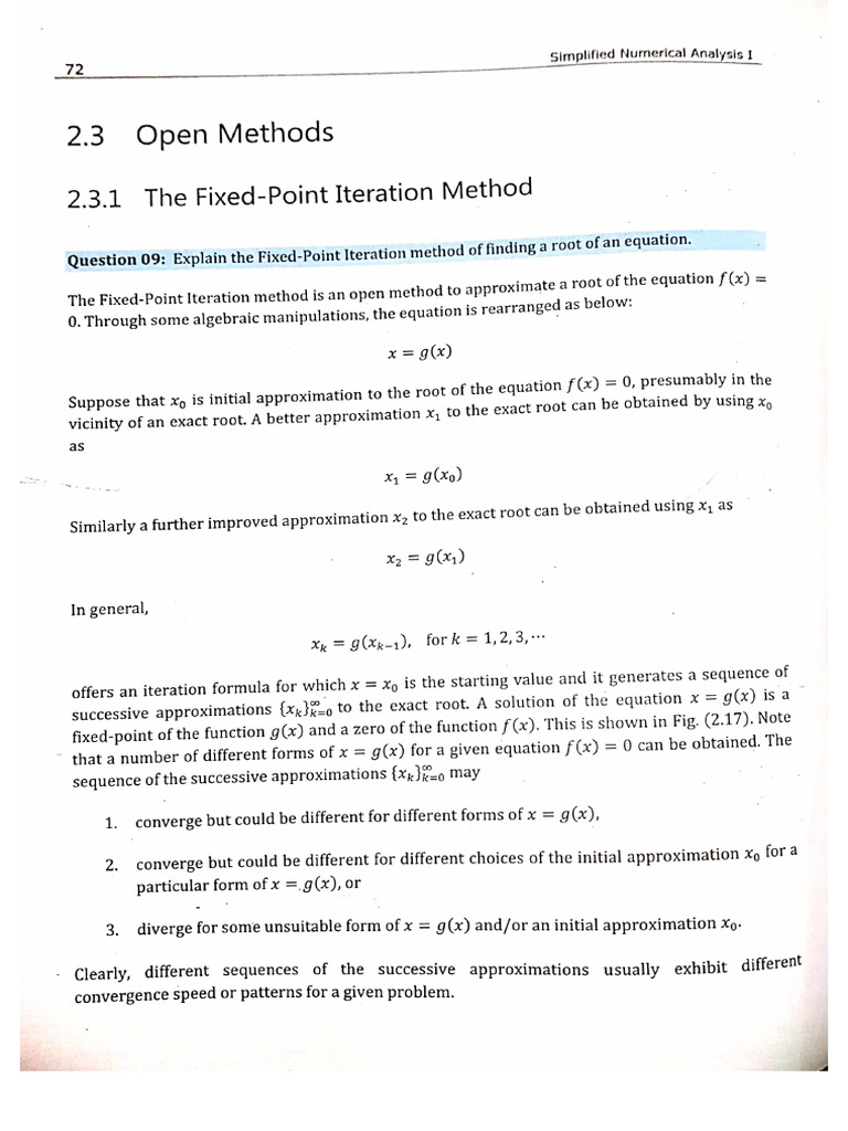 Open Methods NUmerical Analysis Chapter 3 | PDF