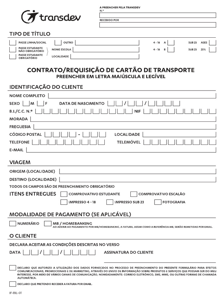 Transdev Requisicao Passe 1711 | PDF