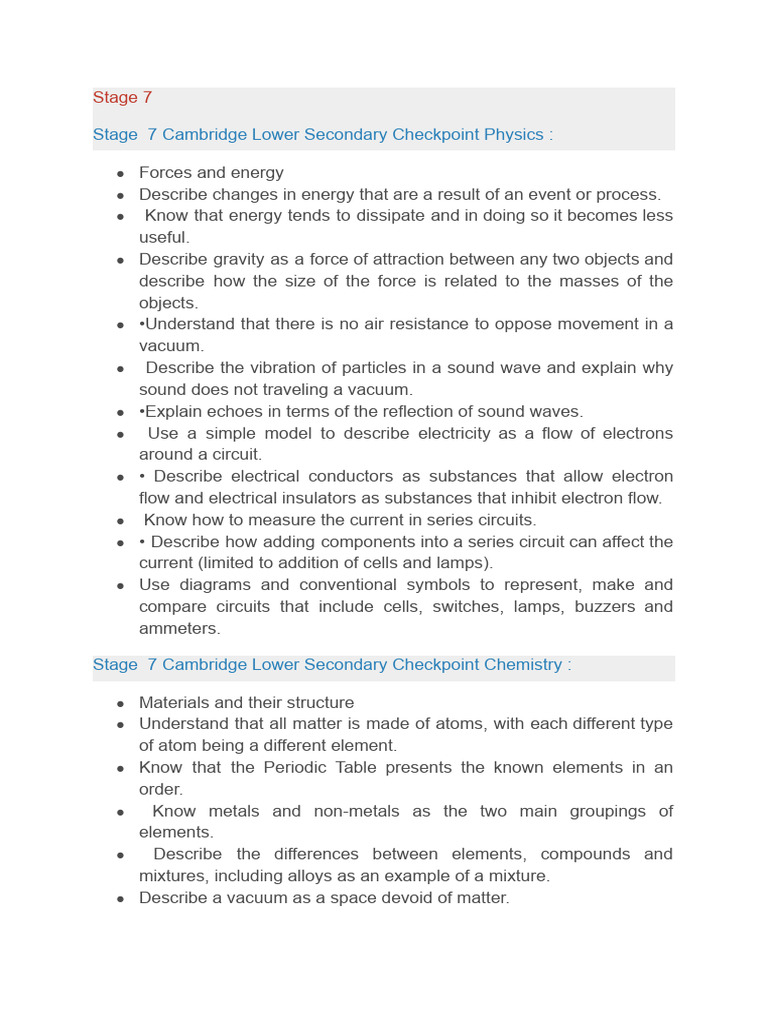 Cambridge Lower Secondary Science Guide | PDF | Chemical Bond ...