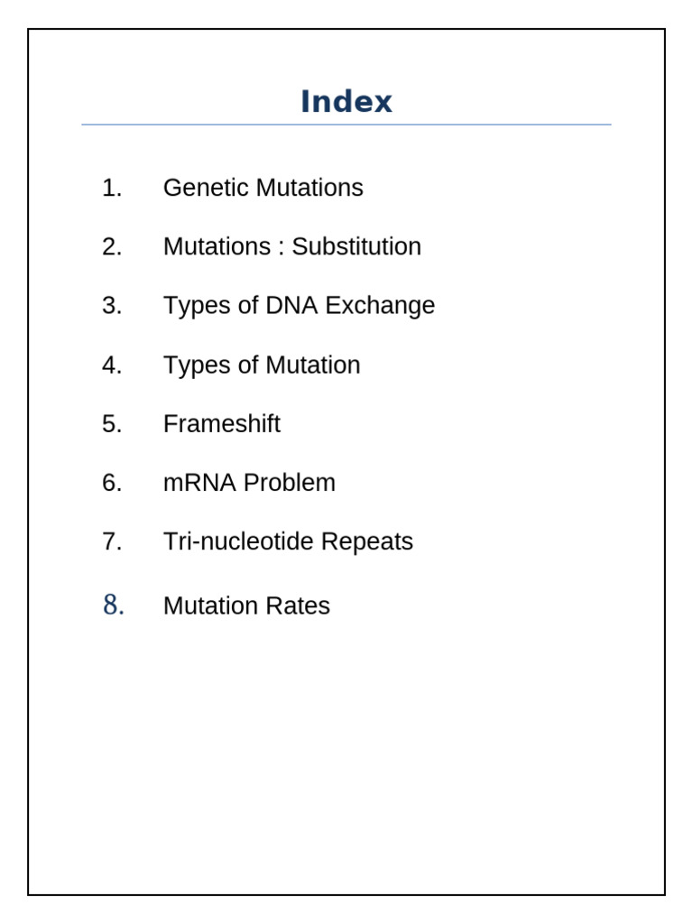GENE MUTATIONS Mohd. Usman Malik | PDF | Genetic Code | Gene
