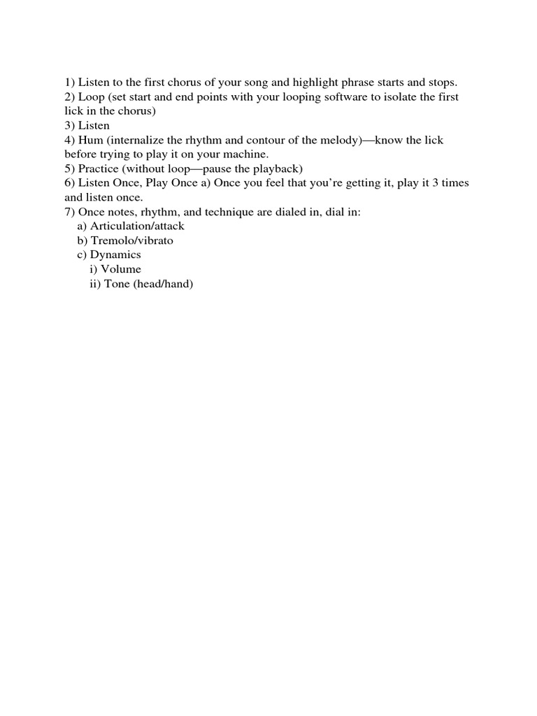 Learning a Song | PDF