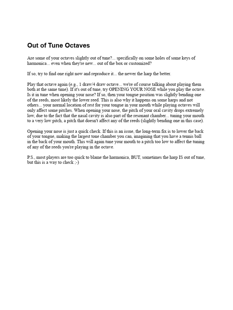 Out of Tune Octaves | PDF