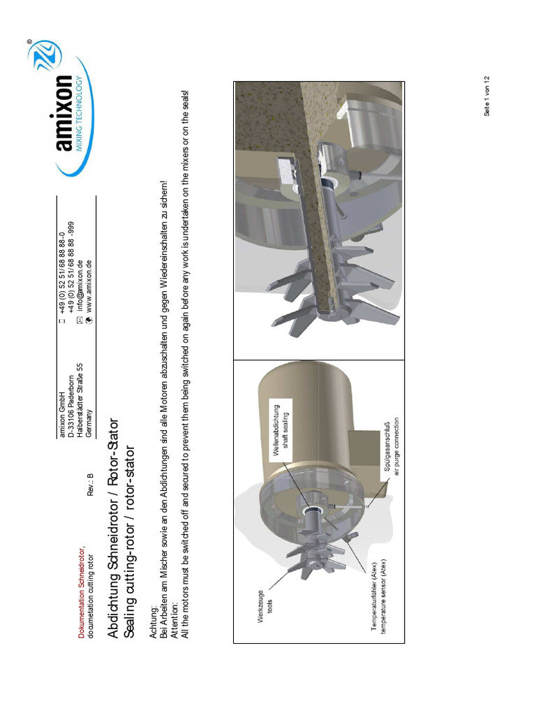 Lippendichtungen Schneidrotor - Lip Seal Cutting Rotor Rev - B PDF | PDF