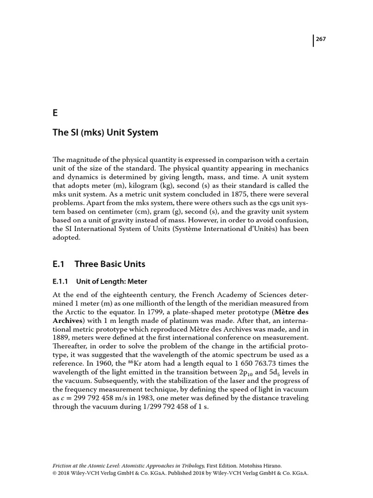 Understanding the SI (mks) Unit System | PDF | Neutron | Mole (Unit)