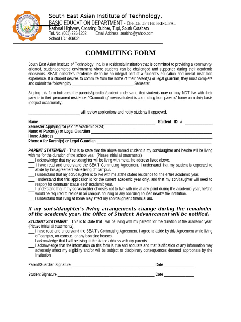 COMMUTING FORM 2024 | PDF | Justice | Crime & Violence
