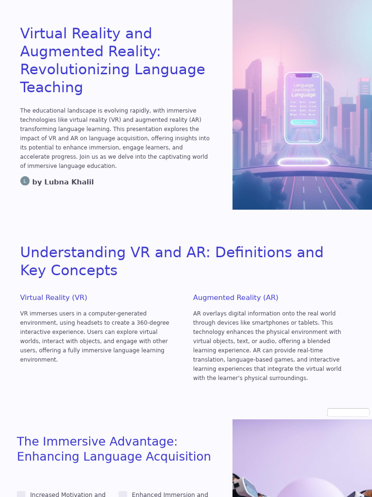 Virtual Reality &augmented Reality Revolutionizing Language Teaching ...