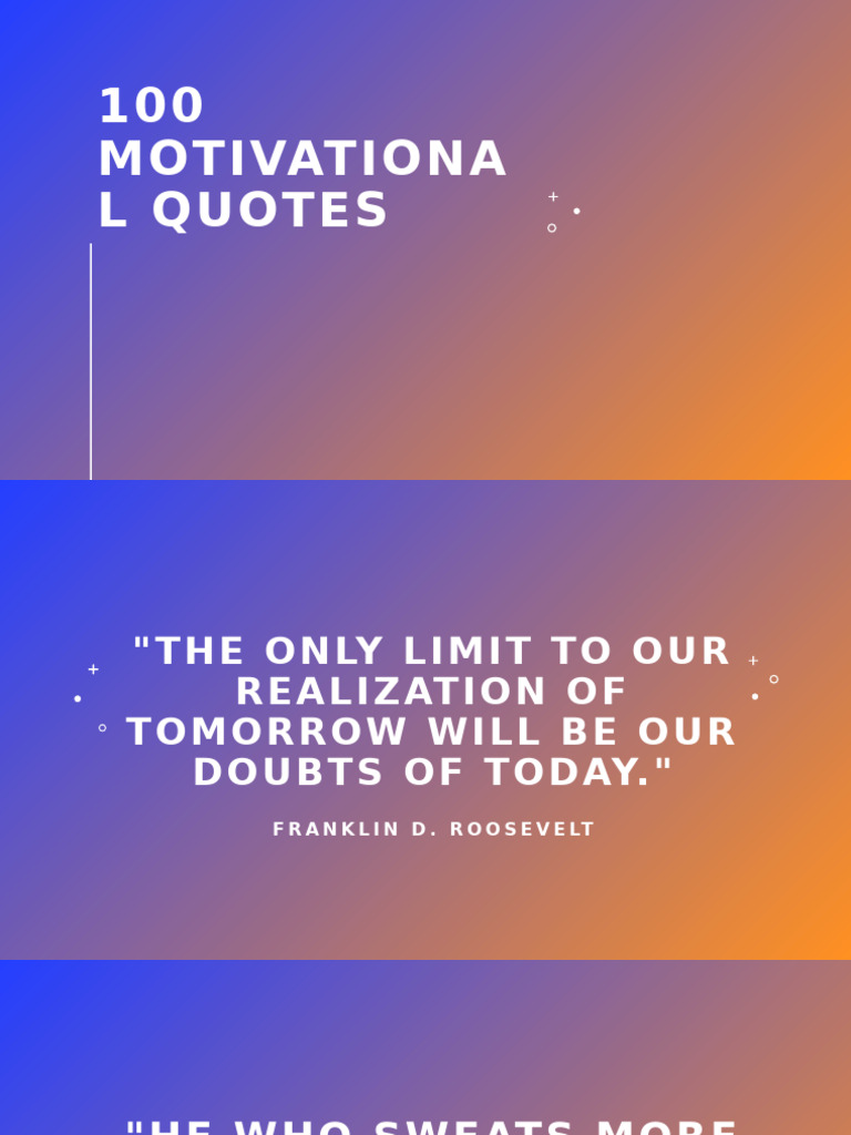 100 Inspiring Motivational Quotes | PDF