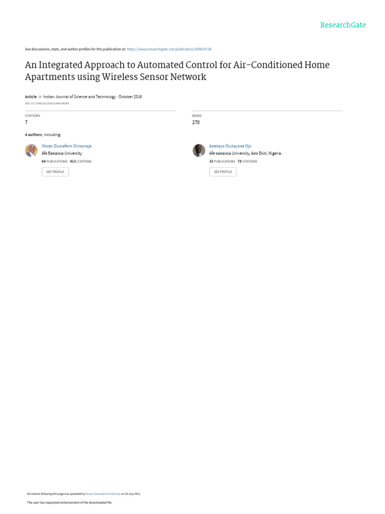 Automated Air Conditioning Control System | PDF | Air Conditioning ...