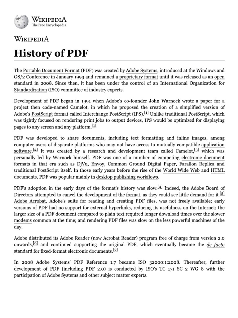 History of PDF | PDF