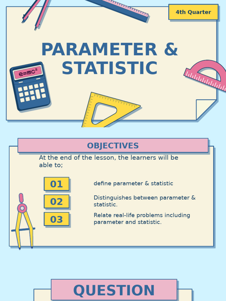 Parameter Statistic | PDF | Sampling (Statistics) | Statistic