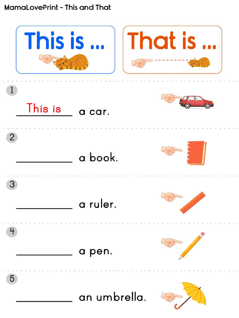 21 English Grammar This That Book1 | PDF