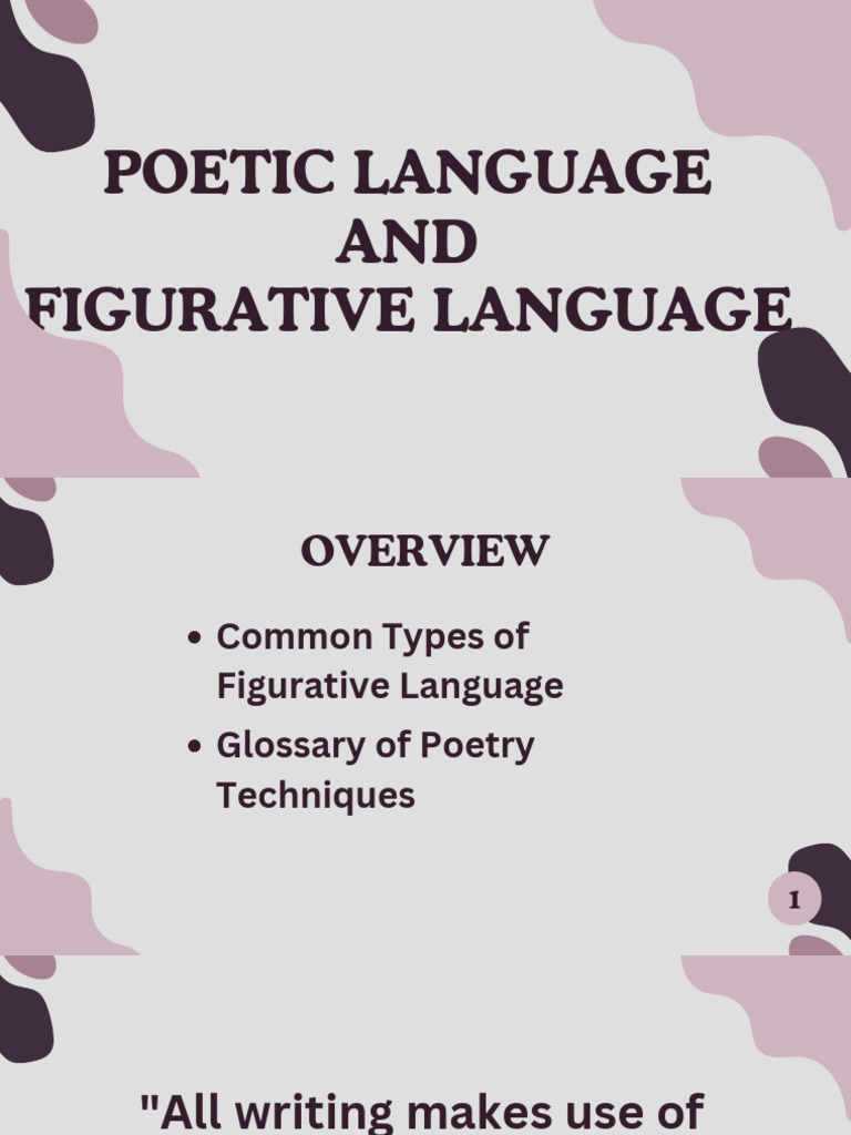 Poetic and Figurative Language Guide | PDF | Poetry | Rhyme
