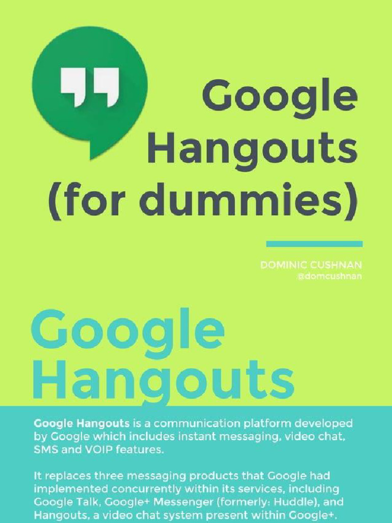 Lesson 30 Google Hangouts | PDF