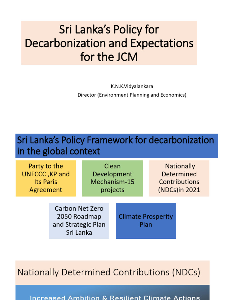 Sri Lanka Decarbonization Policy Overview | PDF | Climate Change ...