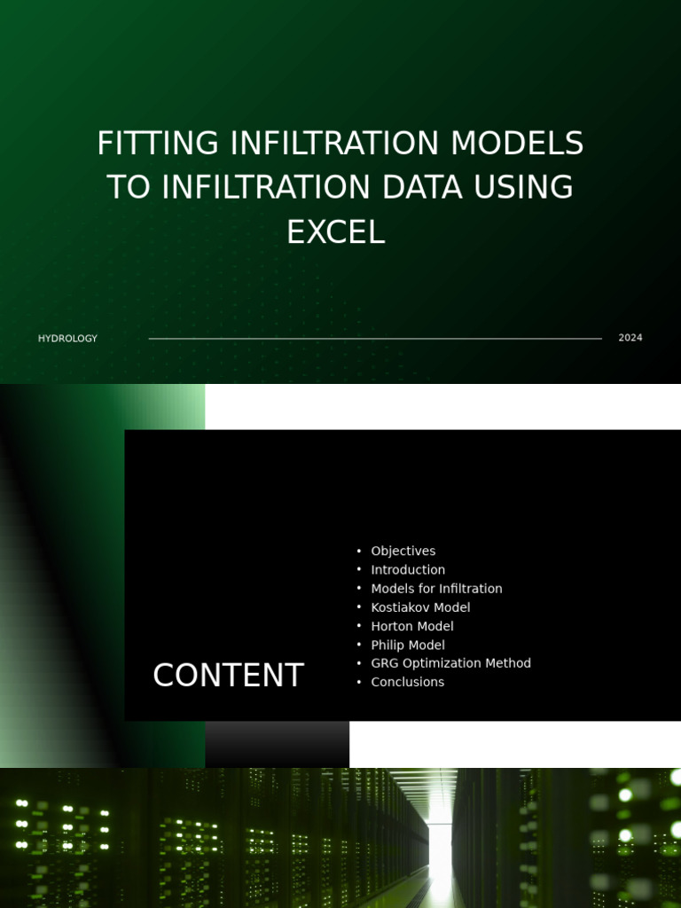 Fitting Infiltration Models To Infiltration Data Using Excel | PDF ...