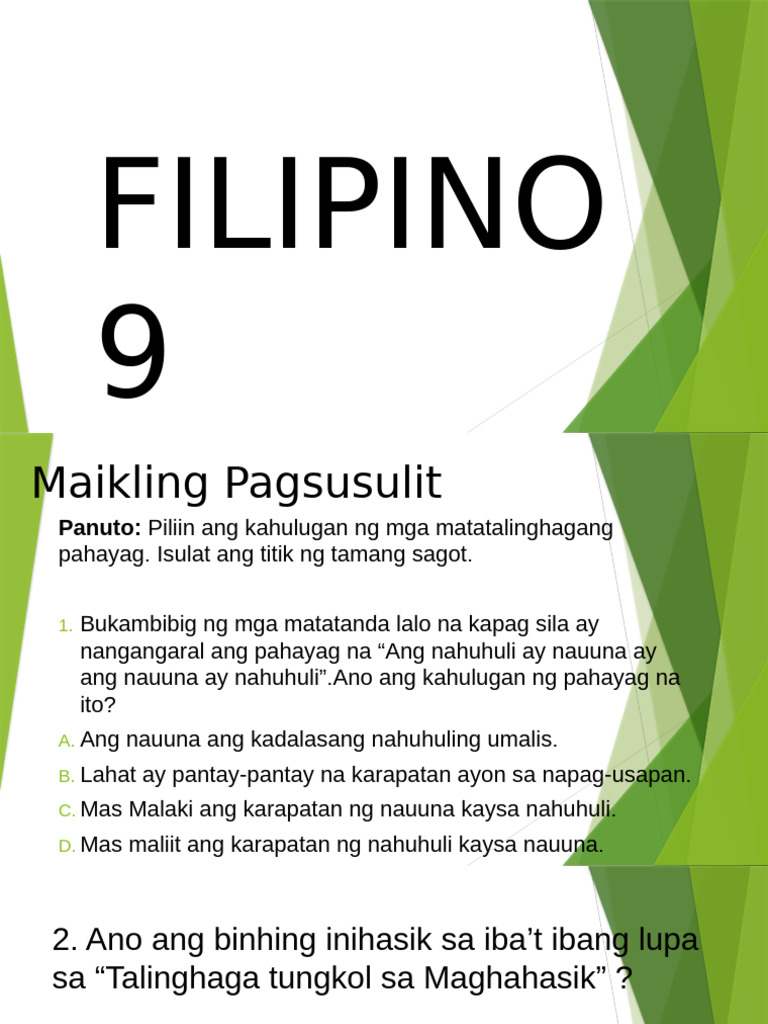 Q1 Filipino 9 Pdf