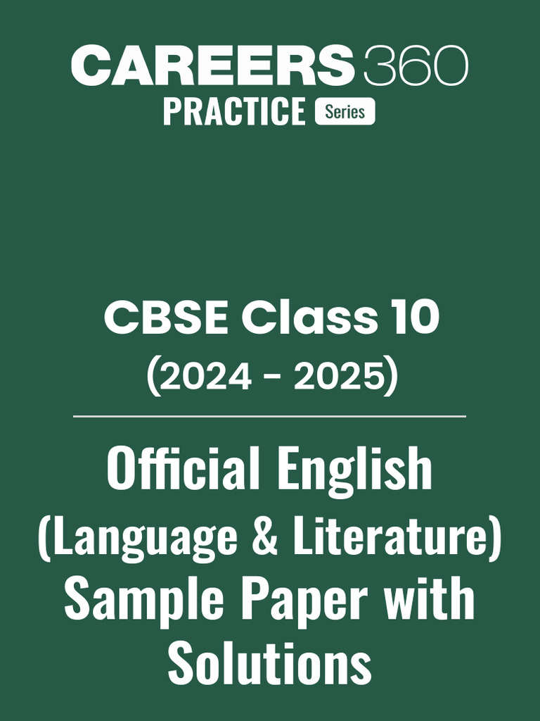 CBSE Class 10 English Sample Paper 2024-25 | PDF | Electronic Waste ...