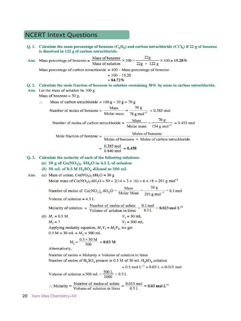 Solutions Study Material | PDF