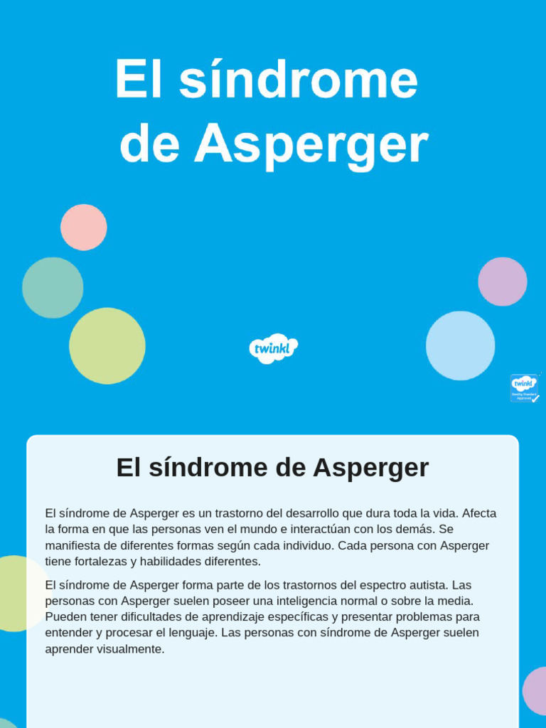 ES T S 3957 El Sindrome de Asperger Presentacion Ver 1 | PDF | Síndrome ...