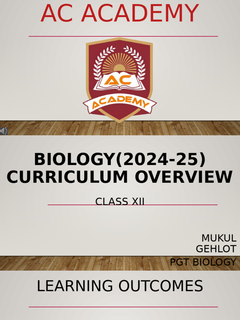 Class XII Biology Curriculum Overview | PDF | Biology | Pollination