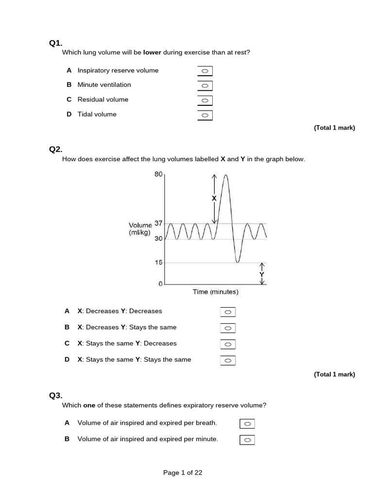 Respiratory Revision Qs | PDF | Breathing | Respiratory System