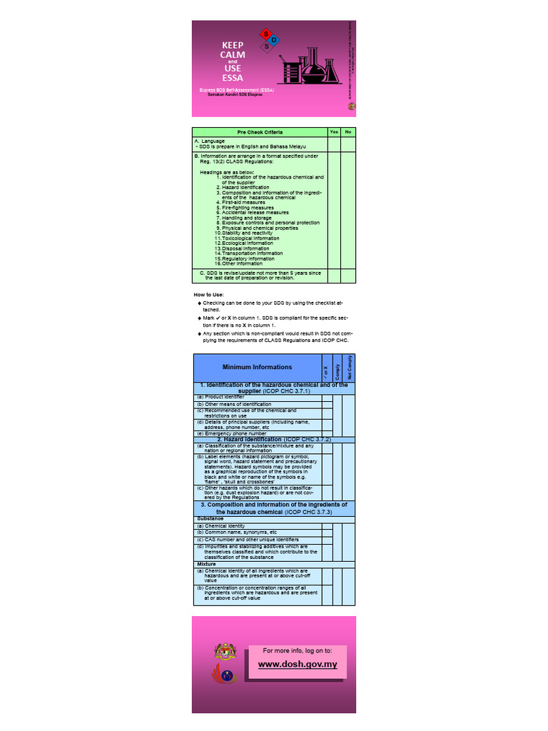 SDS Compliance Checklist Guide | PDF | Hazards | Dangerous Goods