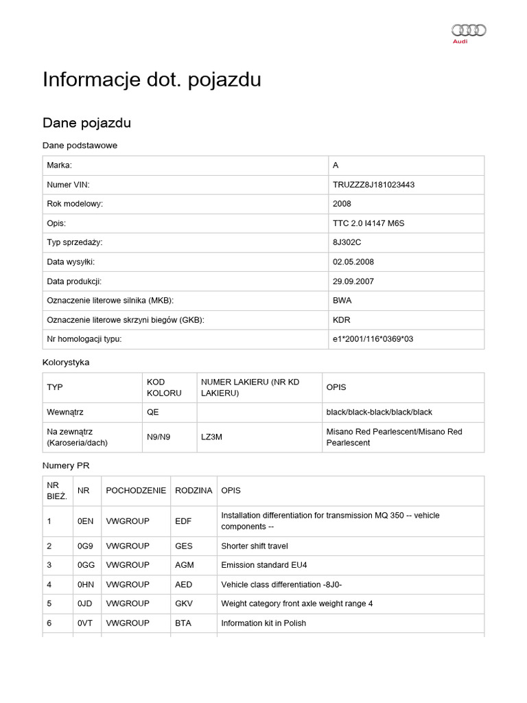Audi 2008 Vehicle Specifications | PDF | Headlamp | Transportation ...